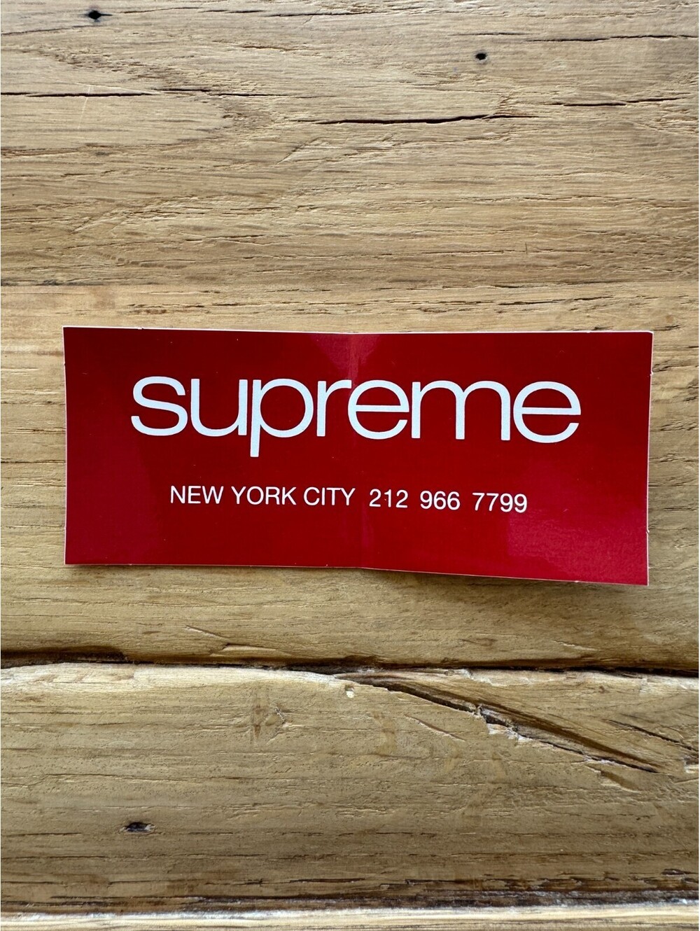 Supreme NYC Sticker 212 (100% Authentic) Box Logo